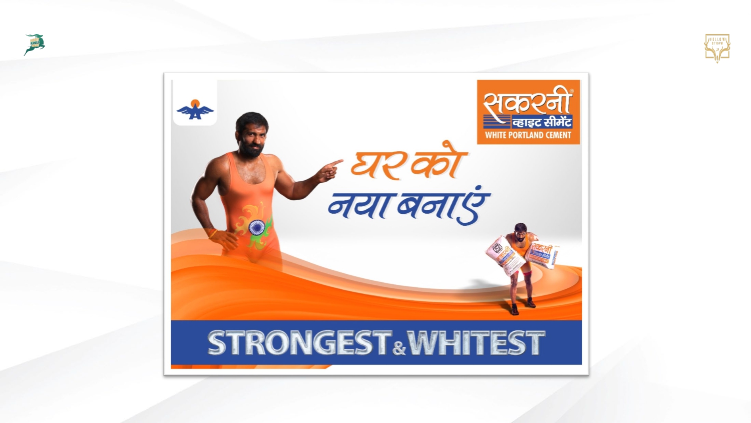 SIXT ad in new brand design by Yellow Straw BRAND IDENTITY: a young women with a blazer jacket in SIXT Orange standing in front of a white FIAT 500 making a selfie with her smartphone, the hand a bit in front of the camera